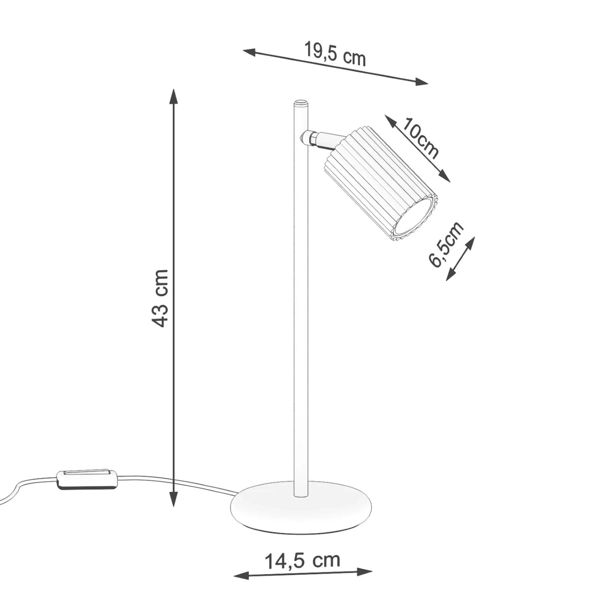 KARBON — lampka biurkowa, beżowa — ujęcie 3